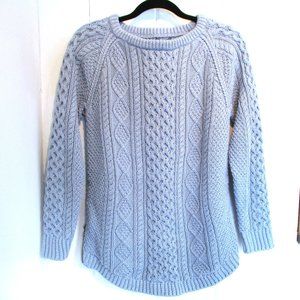 M LL Bean 100% Cotton Cable Signature Knit Fisherm